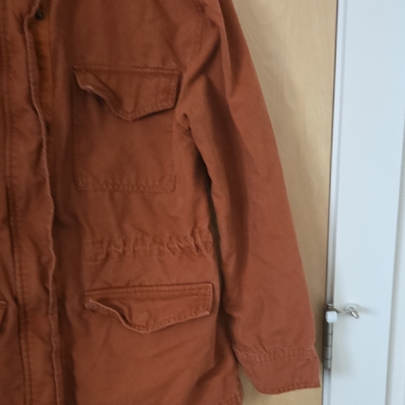 Universal Thread Rust Distressed Vintage Looking Hooded Jacket, M, Safari Chic - Picture 3 of 11